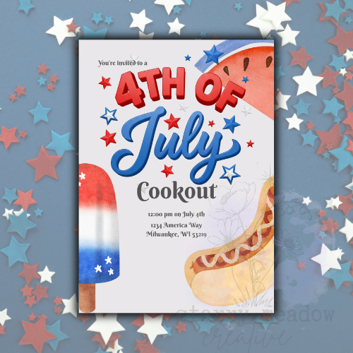 4th of July Cookout invitation