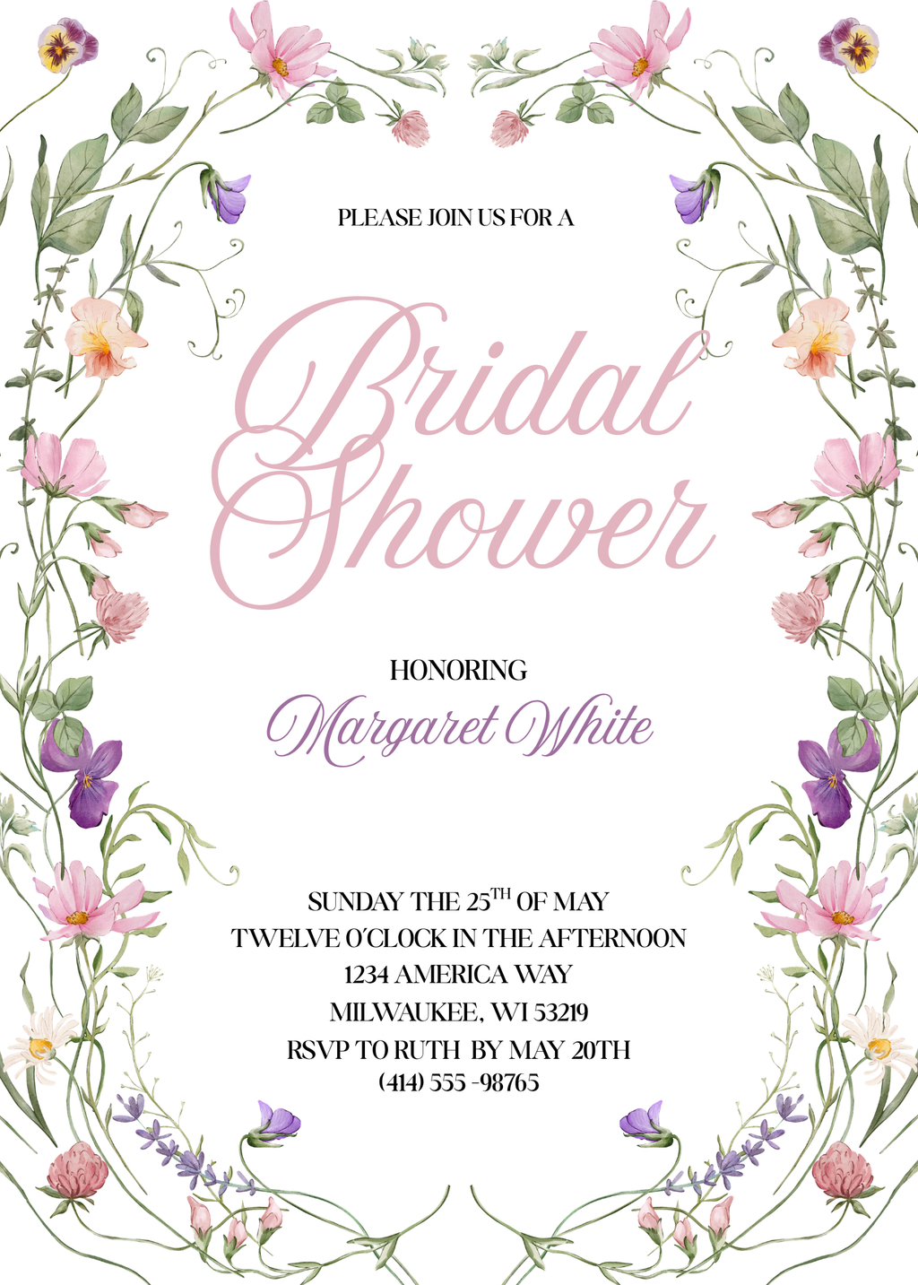 Pretty Floral Bridal Shower