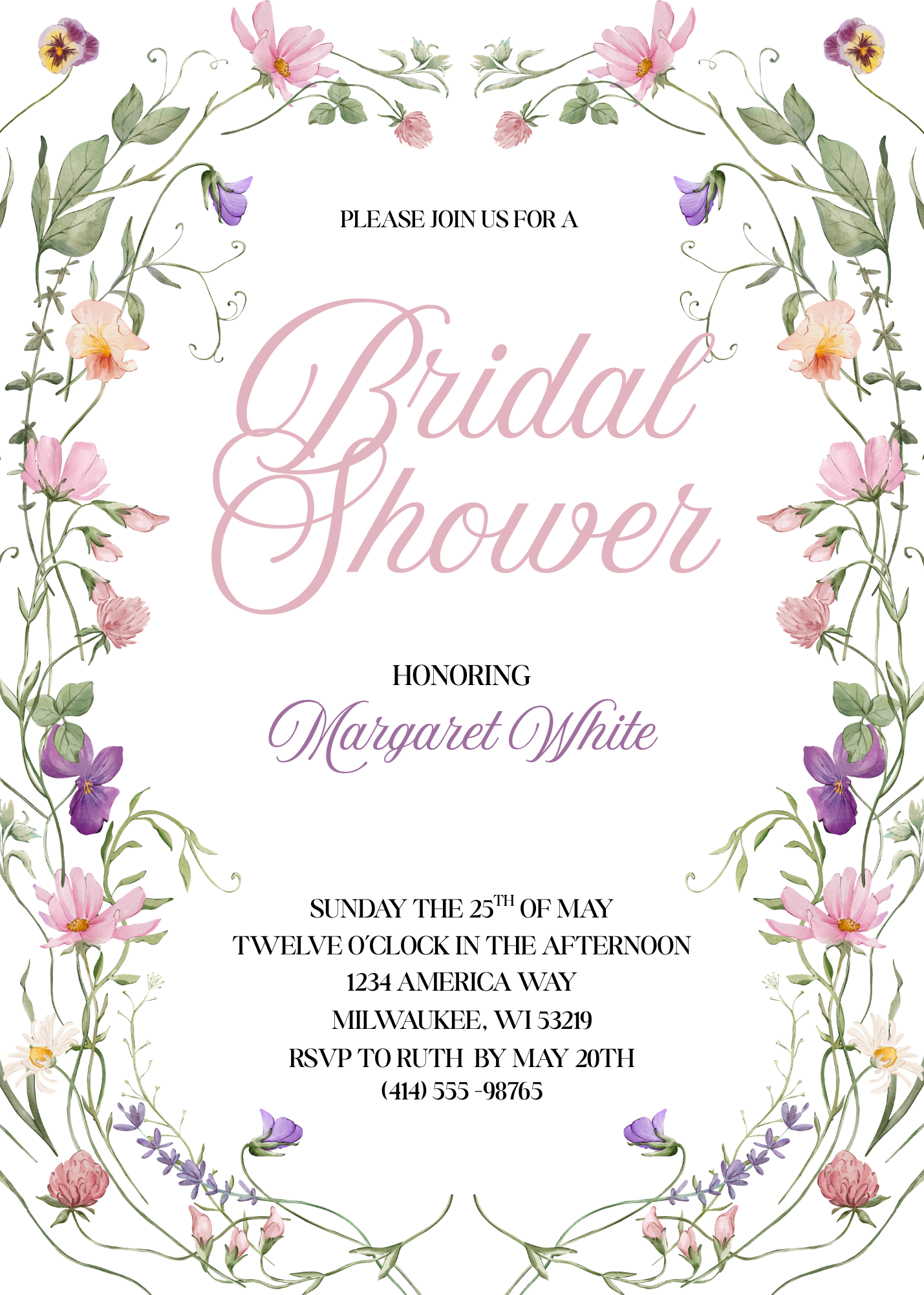 Pretty Floral Bridal Shower