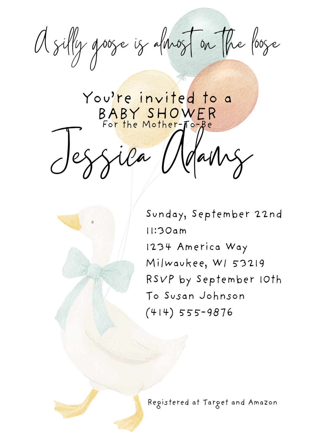 A Silly Goose Baby Shower