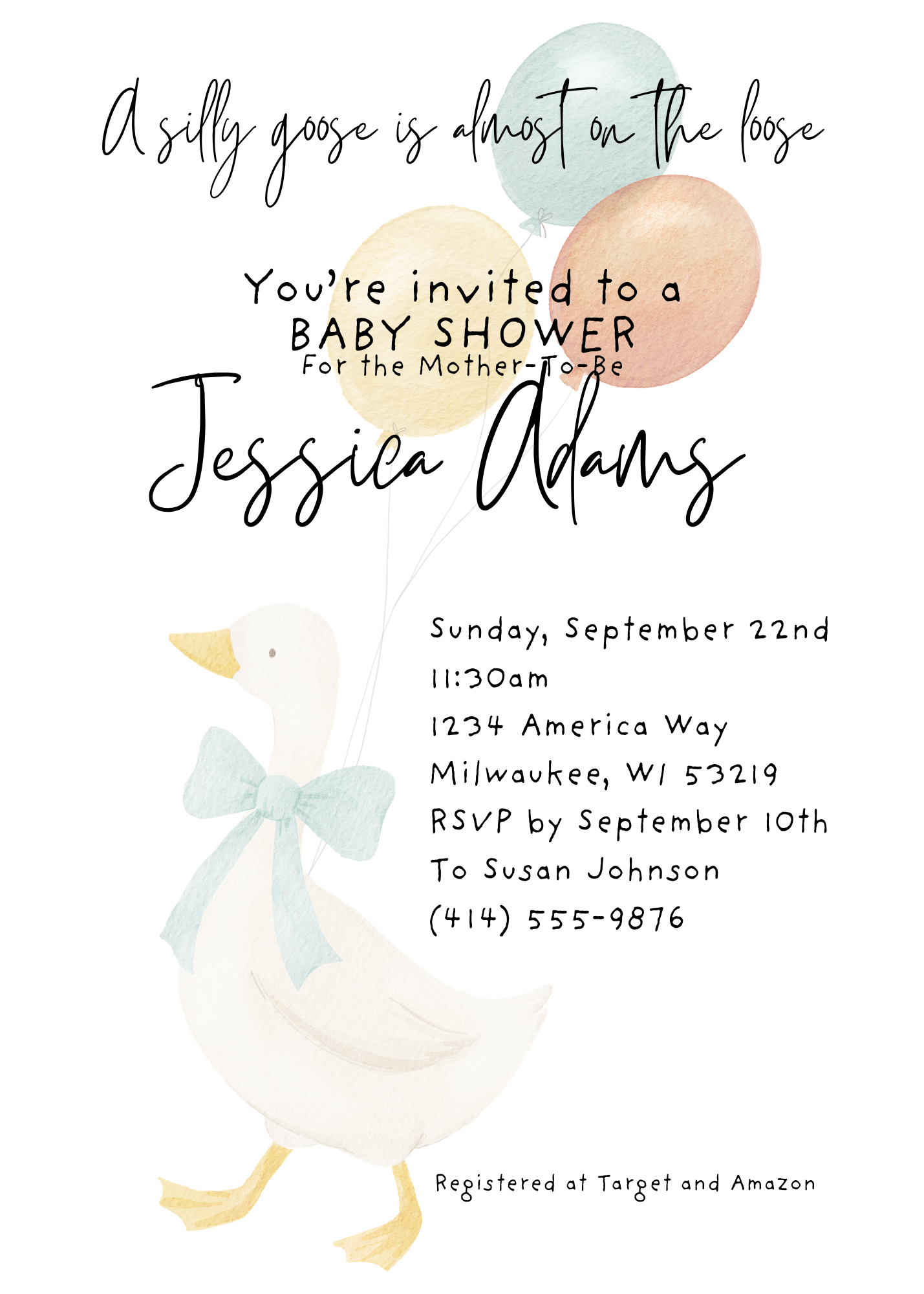 A Silly Goose Baby Shower