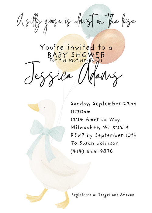 A Silly Goose Baby Shower