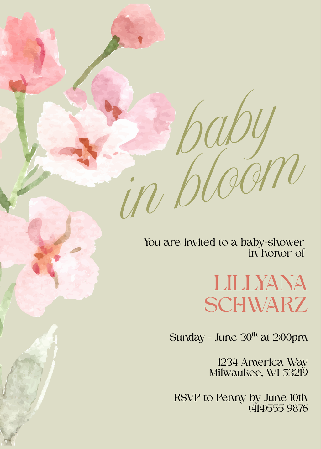 Baby in Bloom Baby Shower