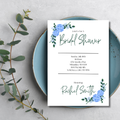 Blue Floral Bridal Shower