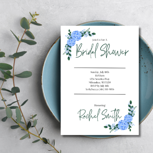 Blue Floral Bridal Shower