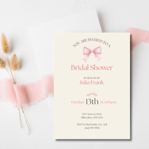 Pink Bow Bridal