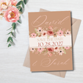 Brown and Floral Save the Date