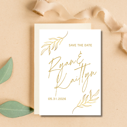 Gold Letter Save the Date