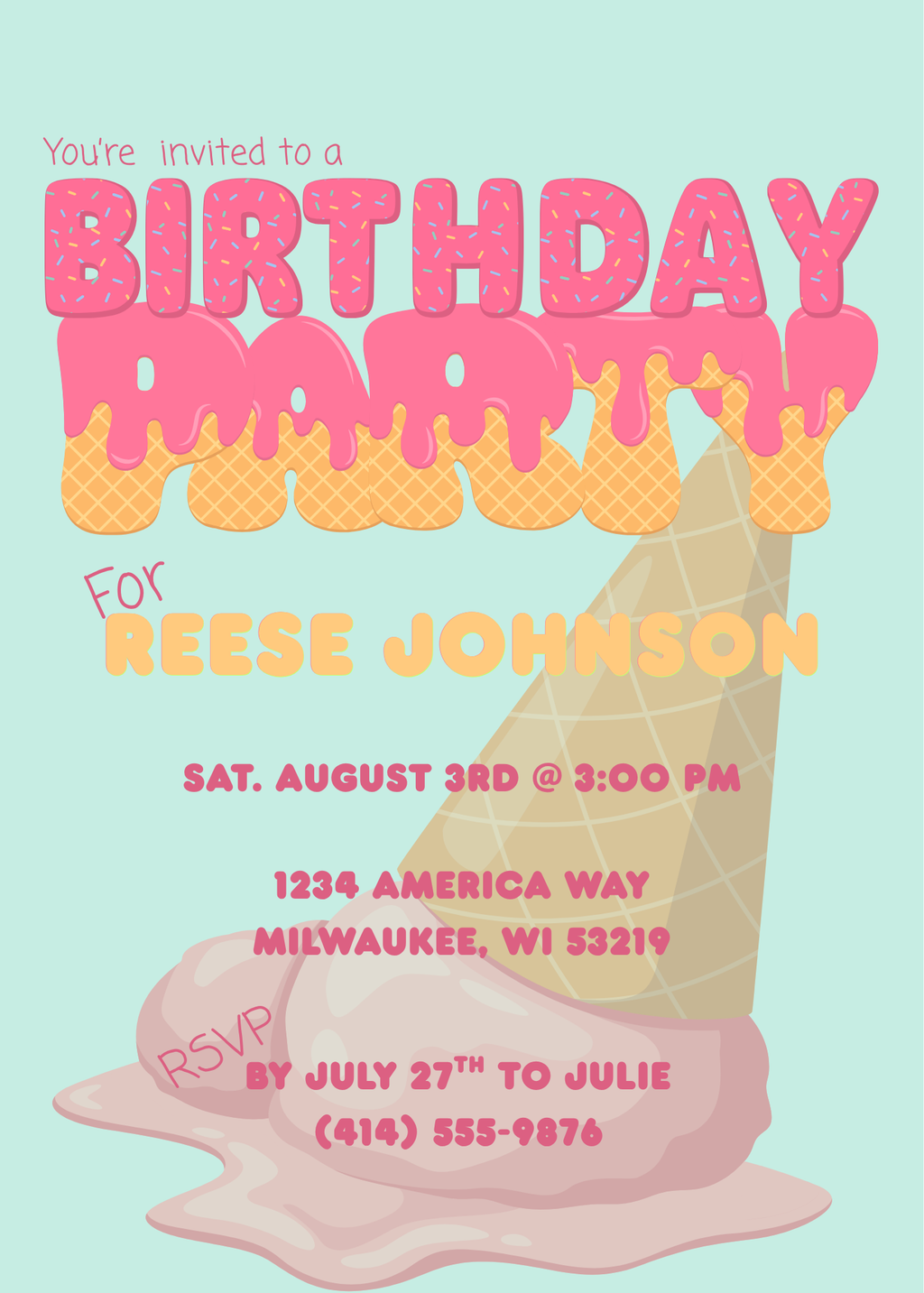 Ice Cream Cone Birthday