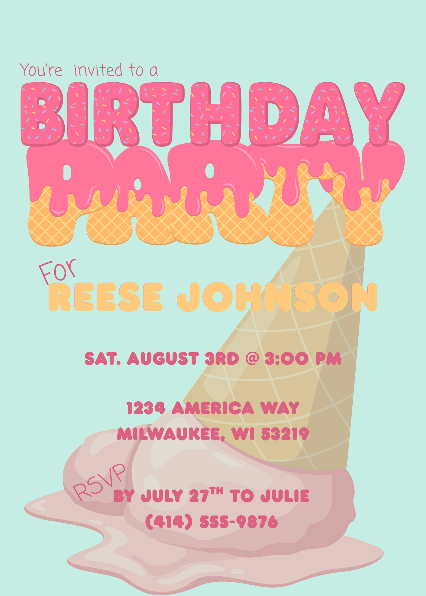 Ice Cream Cone Birthday