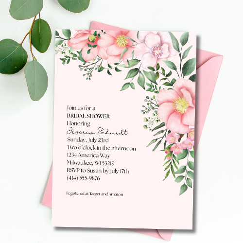Pink Floral Bridal Shower