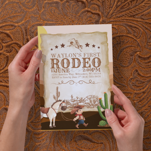 First Rodeo Birthday Invitation