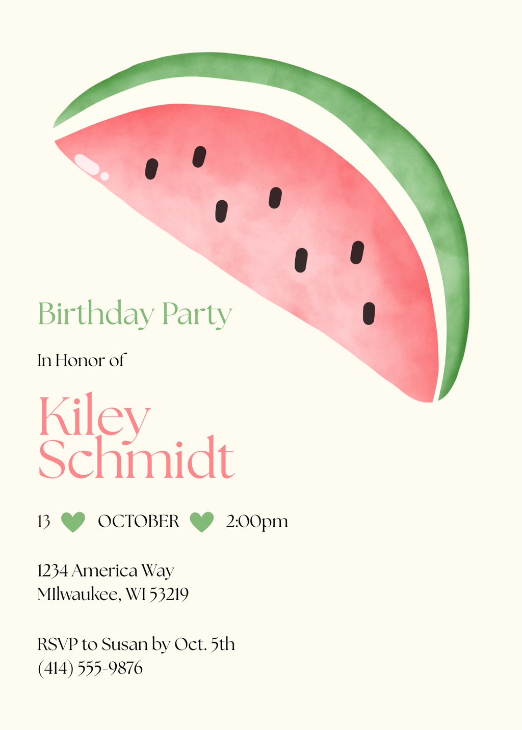 Watermelon theme Birthday